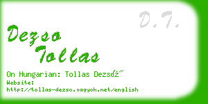 dezso tollas business card